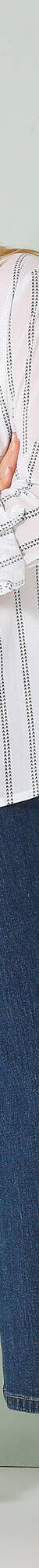Gestreepte tuniek met oprolbare mouwen (wit / marine) Gestreepte tuniek met oprolbare mouwen (wit / marine)